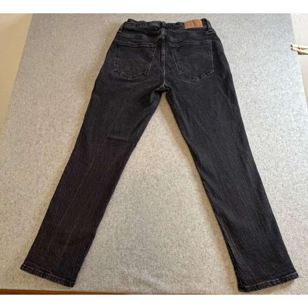 Madewell Mid-Rise Perfect Vintage Jean Faded Black Straight Leg Size 27 - Picture 2 of 8